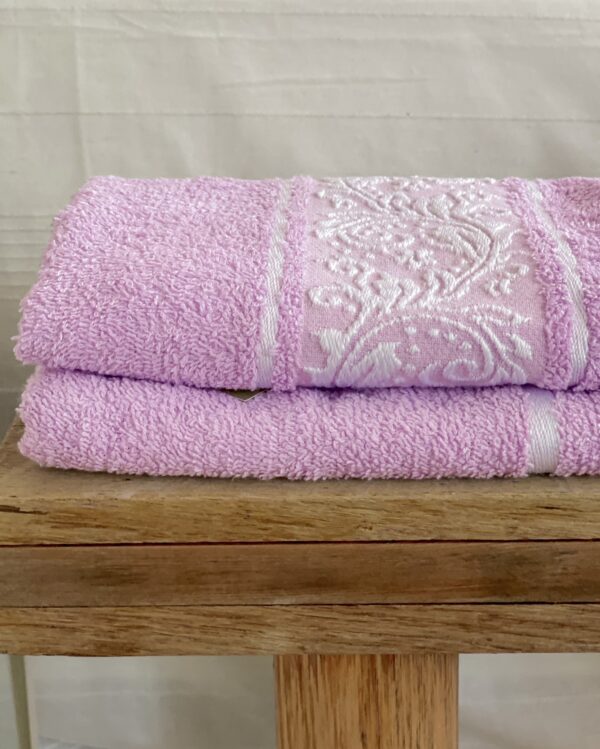 Set Asciugamani Viso e Ospite Floriana In Spugna Jacquard