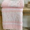 Set Asciugamani Viso e Ospite Floriana In Spugna Jacquard