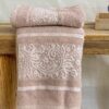 Set Asciugamani Viso e Ospite Floriana In Spugna Jacquard
