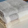 Telo Doccia Adel Jacquard 450gr InBiancaluna 100x145 cm