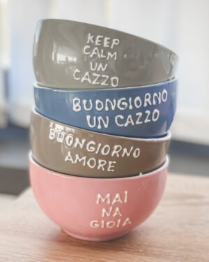 Ciotola In Ceramica Con Scritte Simpatiche