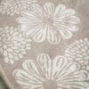 Tappeto Tondo Preziosa Home Con Decori Floreali e Fondo Antiscivolo