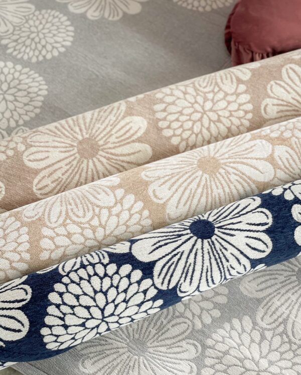 Tappeto Tondo Preziosa Home Con Decori Floreali e Fondo Antiscivolo