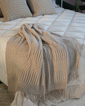 Coperta Aura a Maglia Jacquard