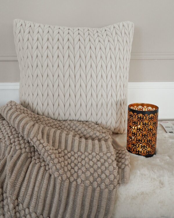 Coperta Aura a Maglia Jacquard