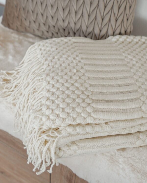 Coperta Aura a Maglia Jacquard