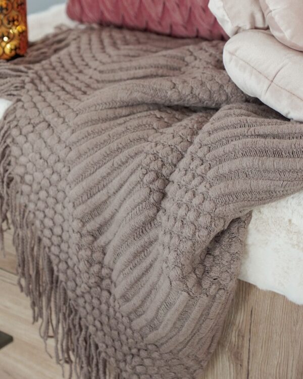 Coperta Aura a Maglia Jacquard