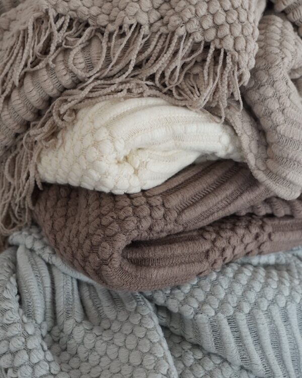 Coperta Aura a Maglia Jacquard