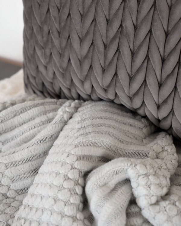 Coperta Aura a Maglia Jacquard