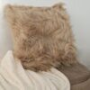 Cuscino Arredo Sheep Long Imbottito 45x45 cm Con Eco Pellicceria