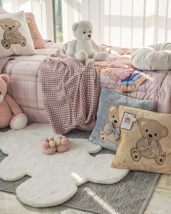 Plaid Coperta Pied de Poule In 4 Colori Con Pon Pon Preziosa Home