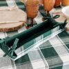 Portapane Linea Antibes a Quadri Verde e Bianco