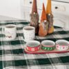 Centrotavola Linea Antibes a Quadri Verde e Bianco