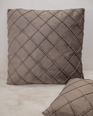 Cuscino Arredo in Velluto con Imbottitura Quadrato a Rombi 45x45