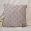 Cuscino Arredo in Velluto con Imbottitura Quadrato a Rombi 45x45