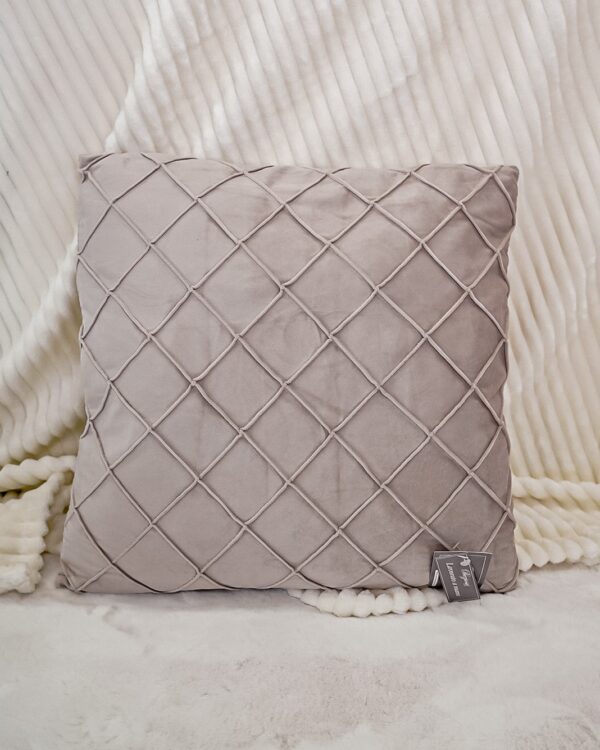 Cuscino Arredo in Velluto con Imbottitura Quadrato a Rombi 45x45