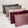 Cuscino Arredo in Velluto con Imbottitura Rettangolari a Rombi 30x50