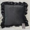 Cuscino Arredo in Velluto con Imbottitura Quadrato con Rouches 40x40cm