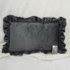 Cuscino Arredo in Velluto con Imbottitura Rettangolare con Rouches 35x50cm