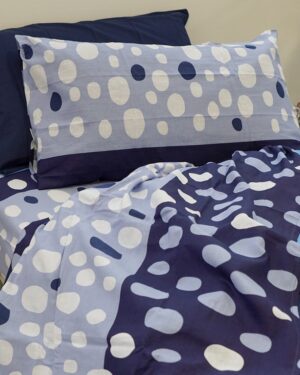 Completo Letto Venere Singolo Blu e Grigio