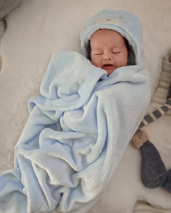 Copertina Teddy Con Cappuccio 75x90 Cm
