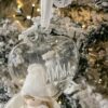 Cuoricino In Vetro Borosilicato Con Scritta E Nastrino Da Appendere