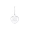 Cuoricino In Vetro Borosilicato Con Scritta E Nastrino Da Appendere
