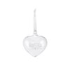 Cuoricino In Vetro Borosilicato Con Scritta E Nastrino Da Appendere