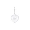 Cuoricino In Vetro Borosilicato Con Scritta E Nastrino Da Appendere