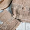 Set Asciugamani Viso ed Ospite D5 con Pizzo Preziosa