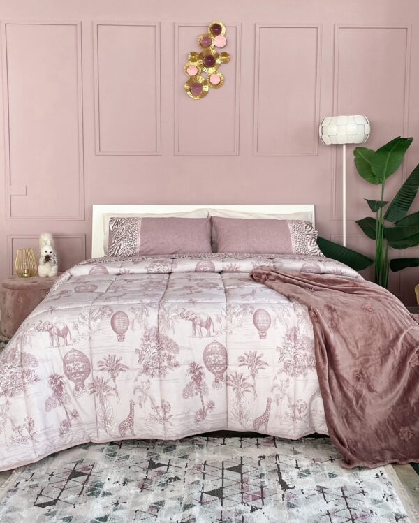 Tappeto Glamour Placido Grigio e Rosa in Due Diverse Misure