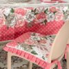 Linea Flora Coppia Coprisedia Con Zip e Laccetti Preziosa Home
