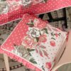 Linea Flora Coppia Coprisedia Con Zip e Laccetti Preziosa Home