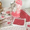 Linea Flora Guanto e Presina Bianco e Rosa Floreale e Pois Preziosa Home