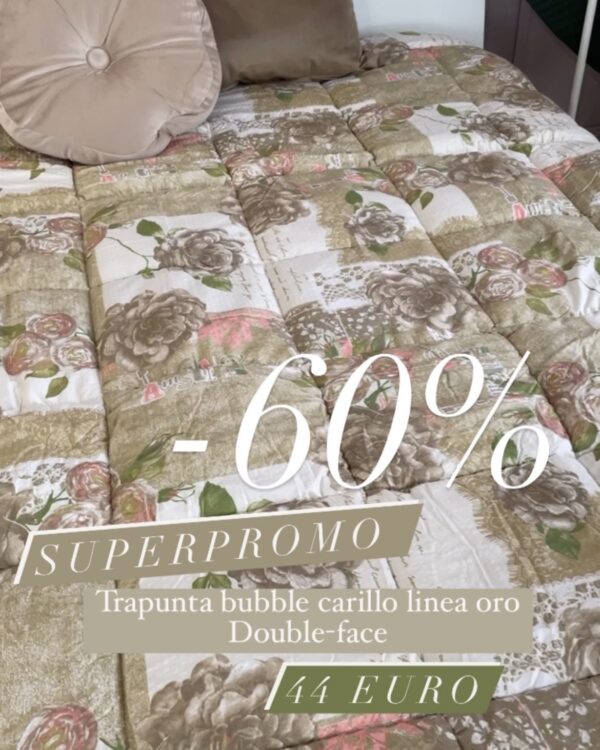 Trapunta Bubble Double Face Super Promo Linea Oro Carillo