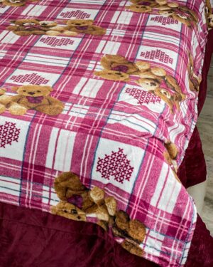 Plaid Artic 210x240 Cm Orsetto E Quadretto