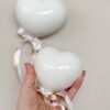 Cuoricino di Ceramica Da Appendere o da Appoggio Con Nastrino