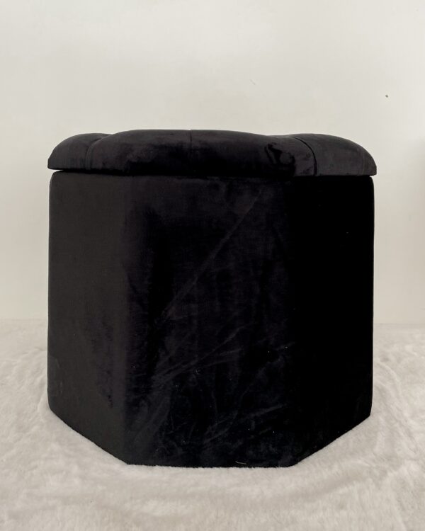 Pouf Ottagonale Contenitore Con Coperchio Capitonnè