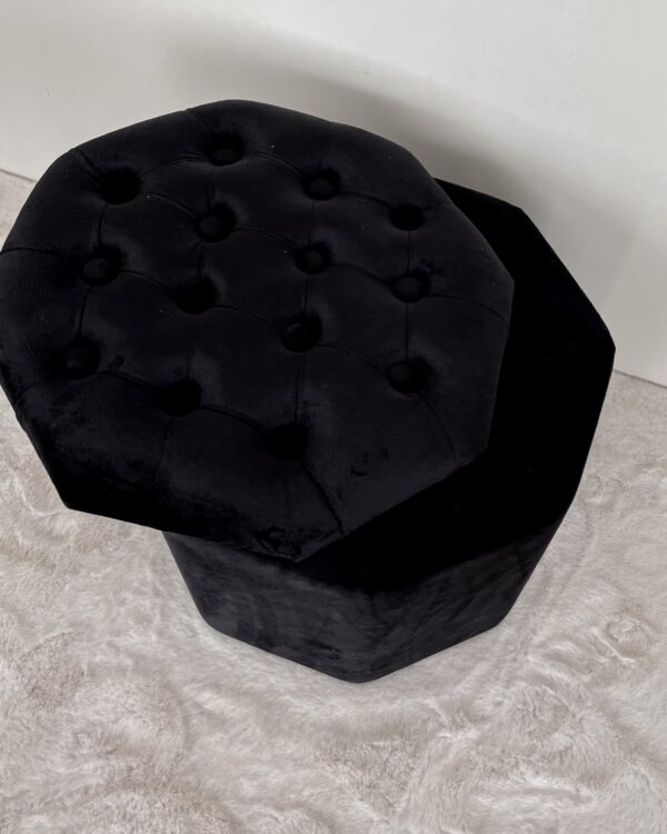 Pouf Ottagonale Contenitore Con Coperchio Capitonnè