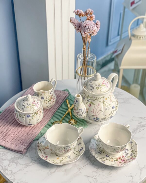 Teiera Garden Stile Classico, Con Manico e Floreale