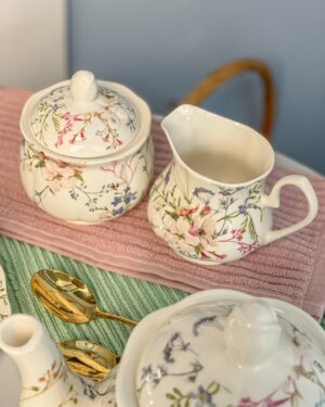 Set Lattiera e Zuccheriera Garden Stile Classico e Motivo Floreale