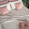 Completo Letto Matrimoniale Harris A Righe Bianche Rosa Carillo Home