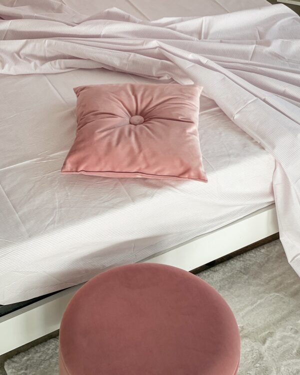 Completo Letto Matrimoniale Harris A Righe Bianche Rosa Carillo Home