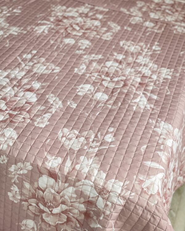 Trapuntino Matrimoniale Quilt Elisa Microfibra Stampata Floreale Carillo Home