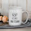 Tazza Mug Per Tisana Con Scritte Simpatiche Coperchio e Filtro per Infusione IN Ceramica AD STAR
