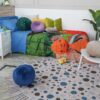 Tappeto Tondo Jacquard in Ciniglia Antiscivolo 180 cm Preziosa Home