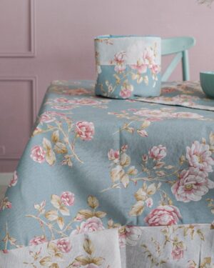 Tovaglia in Cotone Con Rouches Da 6 e 12 Posti Linea Lilly Tiffany