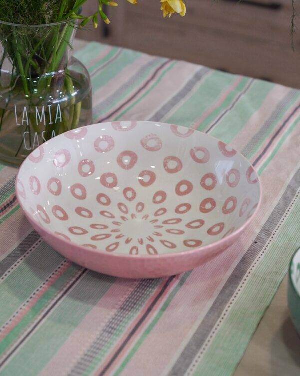 Insalatiera 22 Cm Dodi Porcellana Rosa o Verde