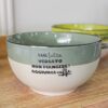 Ciotola Allegra Con Scritte In Ceramica AD
