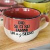 Tazza Allegra Con Scritte In Ceramica